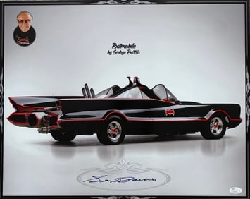 George Barris Batmobile 16x20 print signed