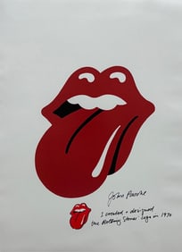 John Pache designer of famed Rolling Stones logo art signed