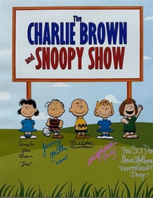 Charlie Brown cast signed 16x20 photograph