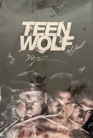 Teen Wolf TV series cast signed poster