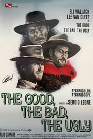 Good Bad and the Ugly signed poster