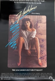 Flashdance cast signed movie poster