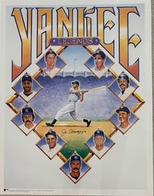 Joe Dimaggio signed poster