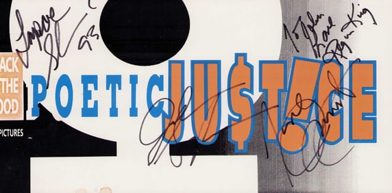 Poetic Justice RARE signed trailer card