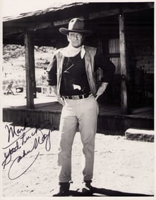 John Wayne RARE 11x14 signed photograph