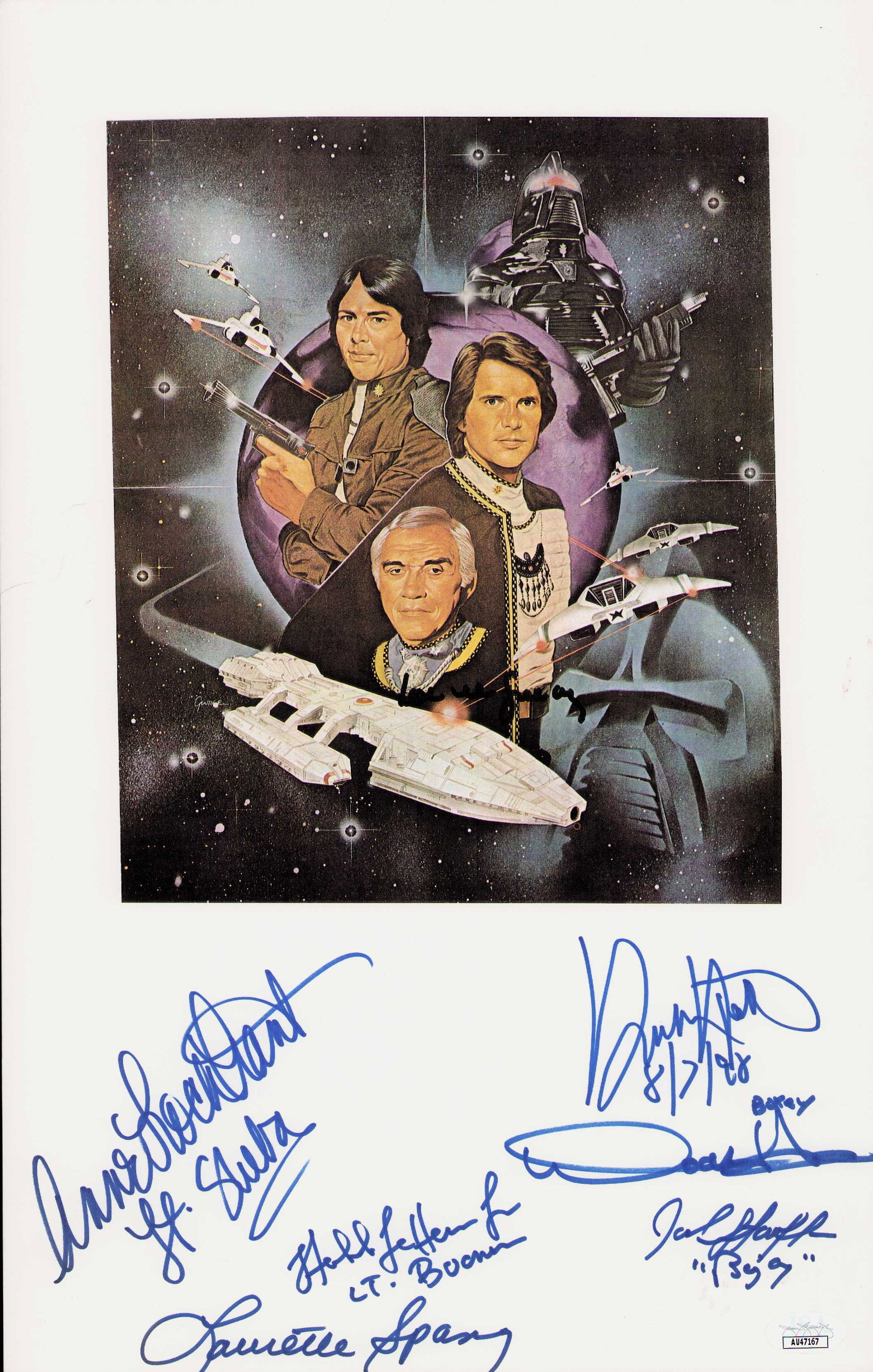 Battlestar Galactica original series cast signed print (1 of 1)