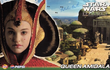 Natalie Portman Star Wars signed poster