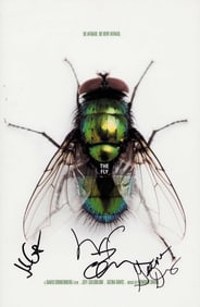 The Fly cast signed poster