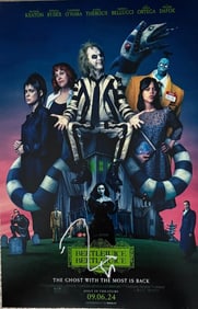 Tim Burton signed Beetlejuice poster