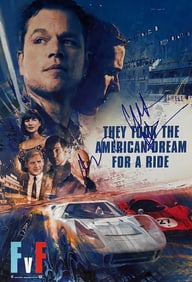 Ford vs Ferrari signed poster