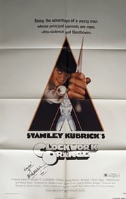 Clockwork Orange original movie poster signed