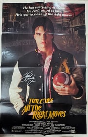 All the right Moves Tom Cruise signed movie poster