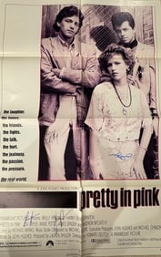 Pretty in Pink cast signed movie poster
