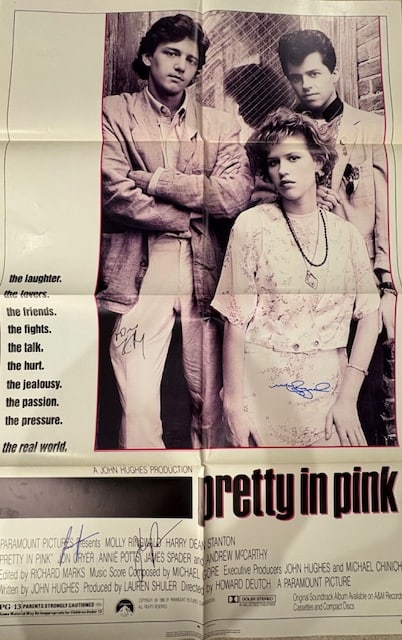 Pretty in Pink cast signed movie poster (1 of 1)