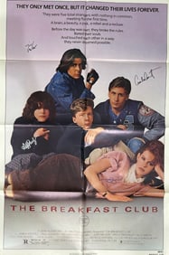 Breakfast Club cast signed movie poster