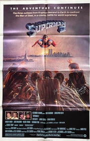 Superman III villains signed movie poster