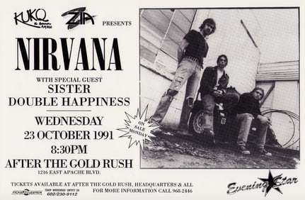 Nirvana original concert poster
