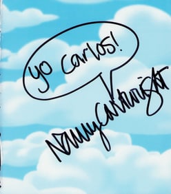 Nancy Cartwright signed page