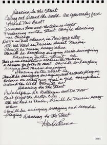 Martha Reeves handwritten Lyrics