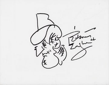 Robert Englund signed Freddy Kruger sketch