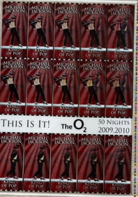 Michael Jackson rare lenticular uncut tickets from This is It tour