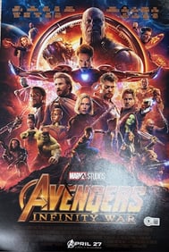 Avengers Infinity War signed poster