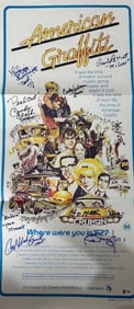 American Grafitti cast signed poster