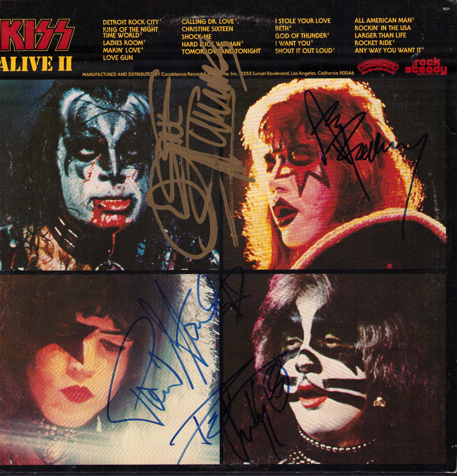 KISS LP signed by band (1 of 1)