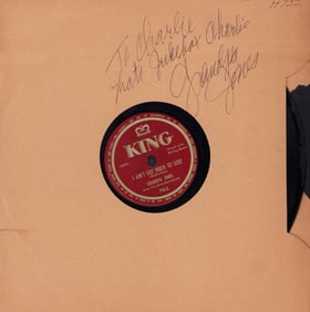 Grandpa Jones signed 78 rpm record