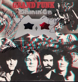 Grand Funk signed Lp with rare 3D glasses