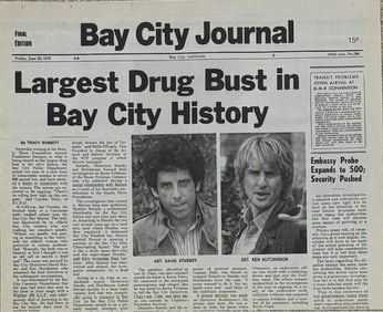 Starksy and Hutch original prop newspaper