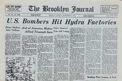Captain America original prop newspaper