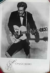 Chuck Berry signed art exhibition print