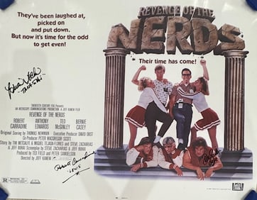 Revenge of the Nerds poster signed