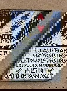 German Nazi pin: Hein Godenwind 1934 blue red and silver German Nazi WWII era pin