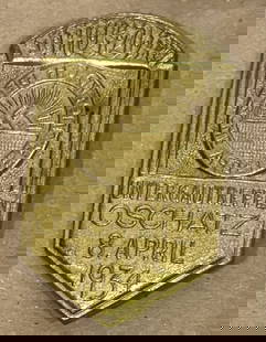 German Nazi pin: HI Oschatz 1934 gold hj-dj-dbm pin