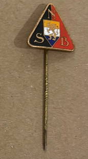 German Nazi pin: NSB stickpin enamel Early hallmark nice