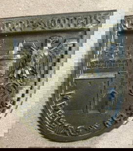 German Nazi pin: 1937 Council Day pin scarce bronze Nsdap Cottsbus Kreistag