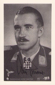 Adolph Galland Nazi Air Ace signed photo