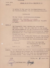 Friederich Pradel signed document