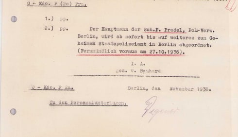 Bomhard signed Nazi Document