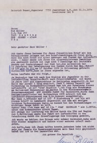 Heinrrich Bauer Graf Zeppelin document signed