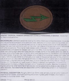 Panzer Motorycle Trade emblem