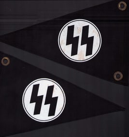 PAIR of SS Nazi pennants