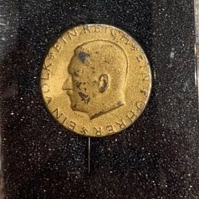 Hitler gold coin pin
