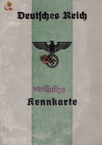 Nazi Deutch Reich Kennkarte paper ID