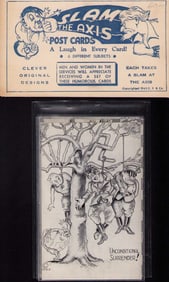 RARE Bawdy set of anti German Nazi postcards