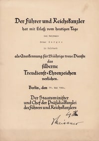 Hitler signed 1940 document