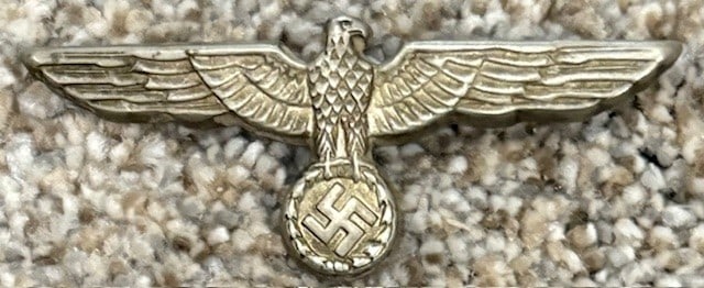 Silver Luftwaffe spread eagle swastika pin