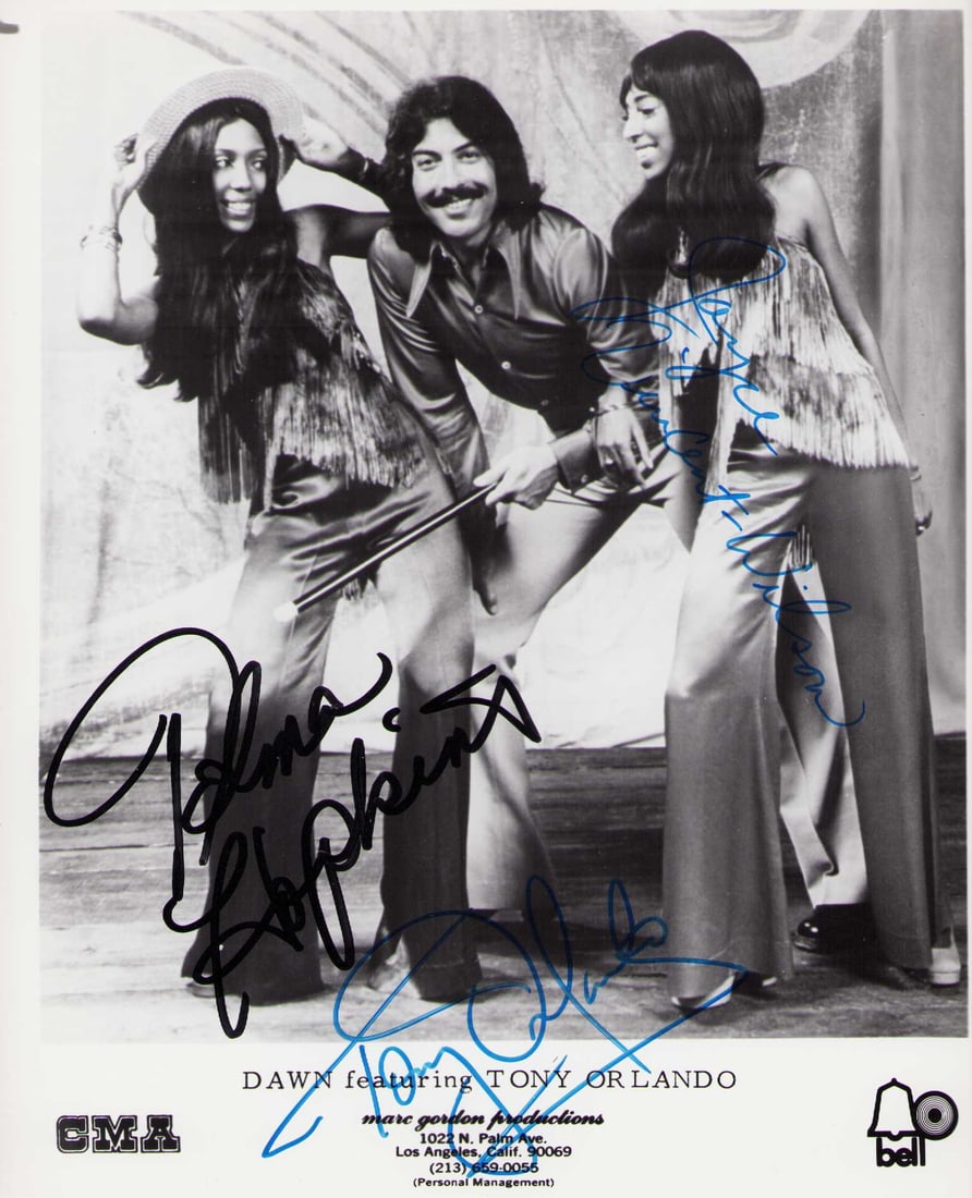 Tony Orlando and Dawn signed photograph